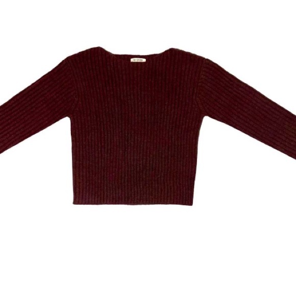 Ali Golden Merino Wool Ribbed Sweater - Chocolate - Picture 4 of 7